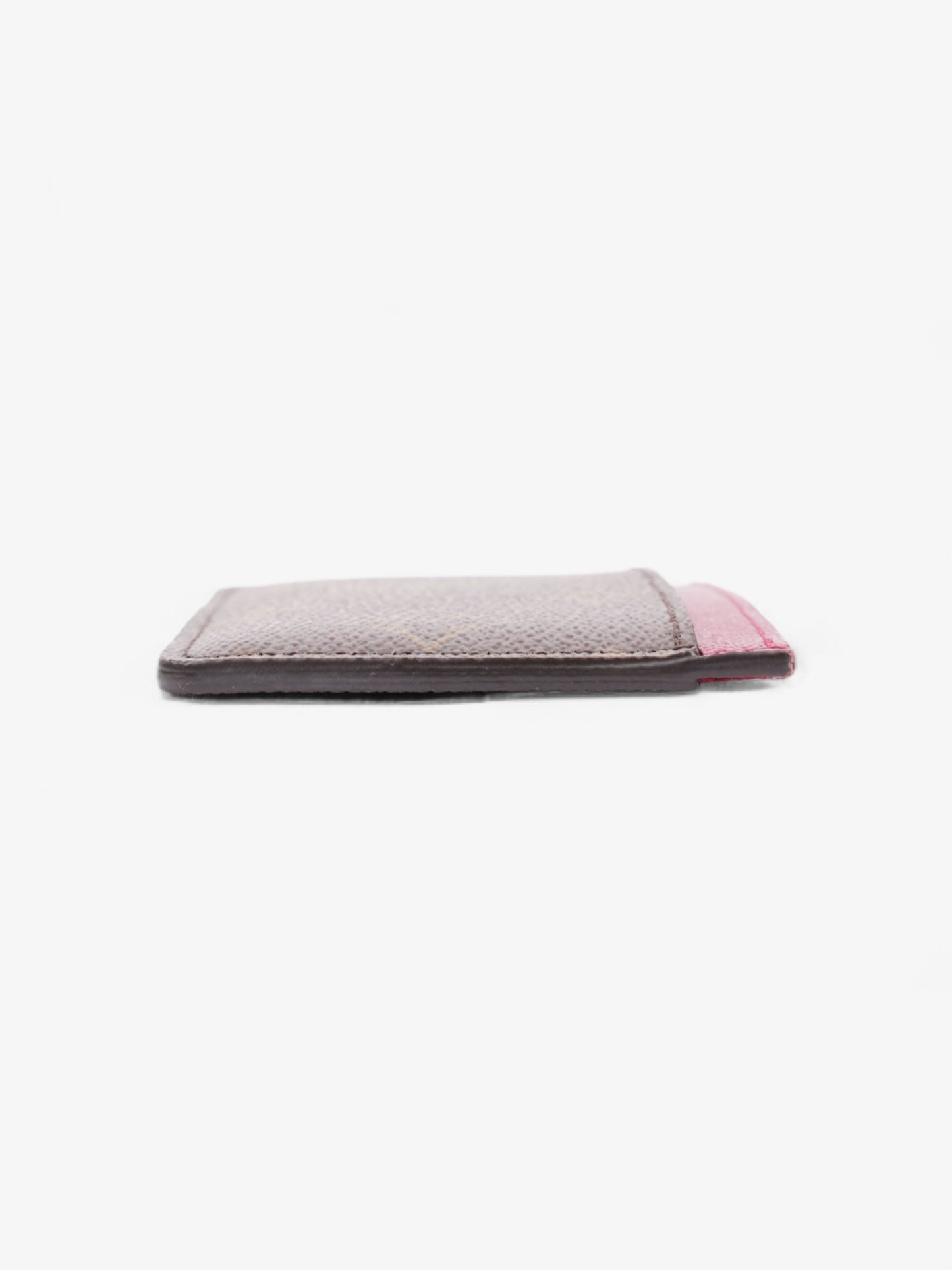 Louis Vuitton Card Holder Monogram / Fuchsia Coated Canvas