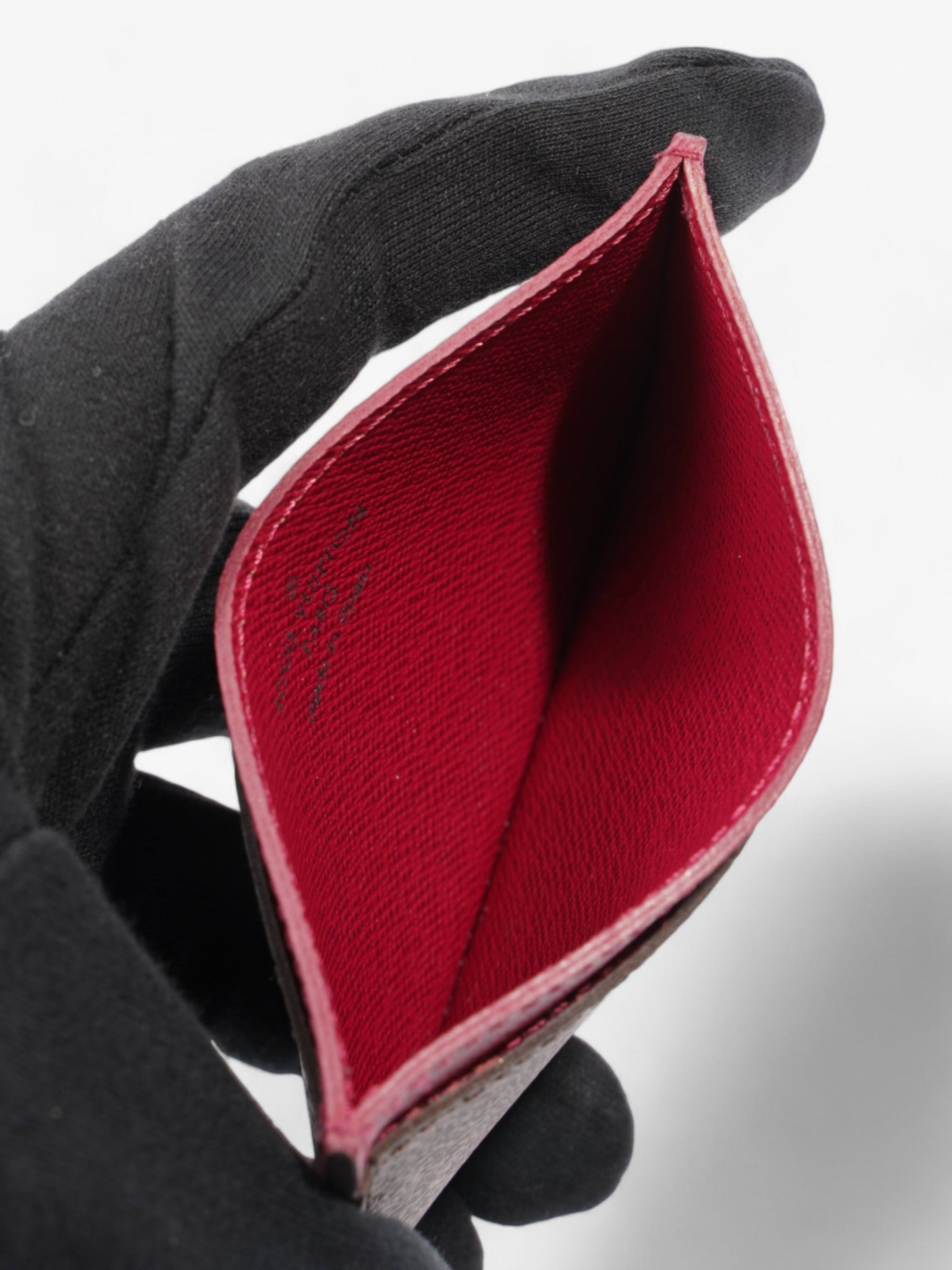 Louis Vuitton Card Holder Monogram / Fuchsia Coated Canvas