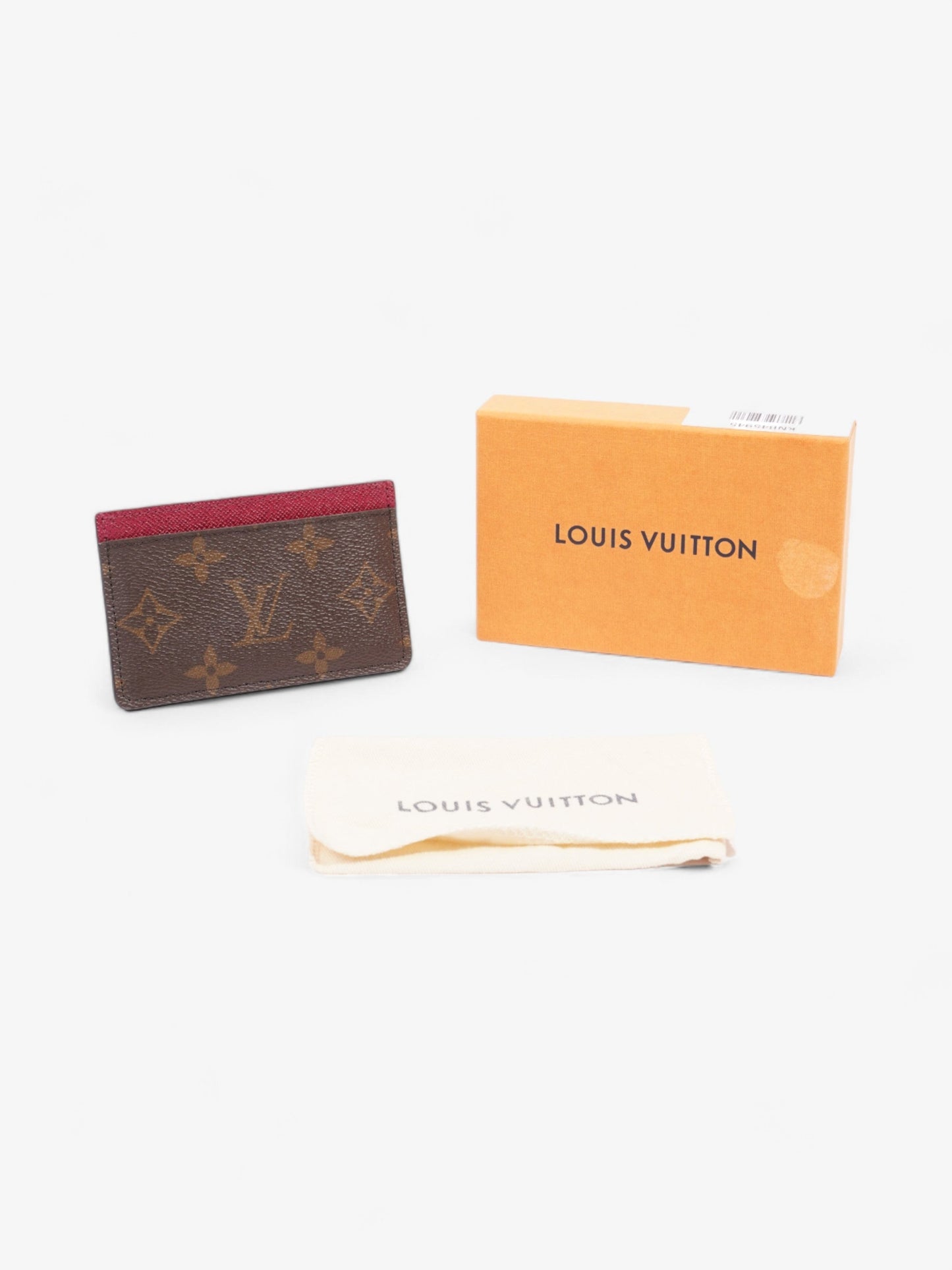 Louis Vuitton Card Holder Monogram / Fuchsia Coated Canvas