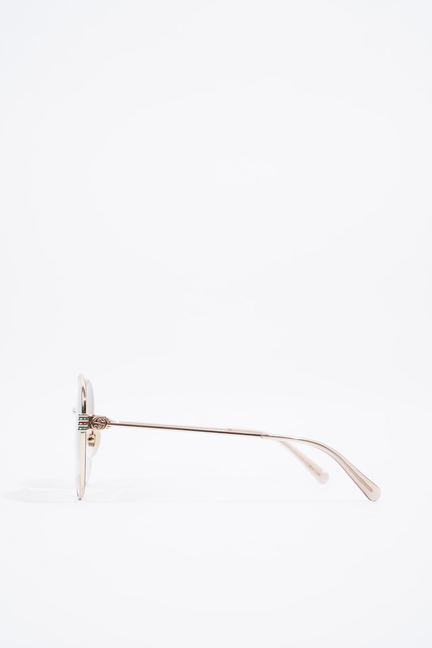 Gucci Oversized Round Sunglasses Gold Base Metal 60mm 17mm