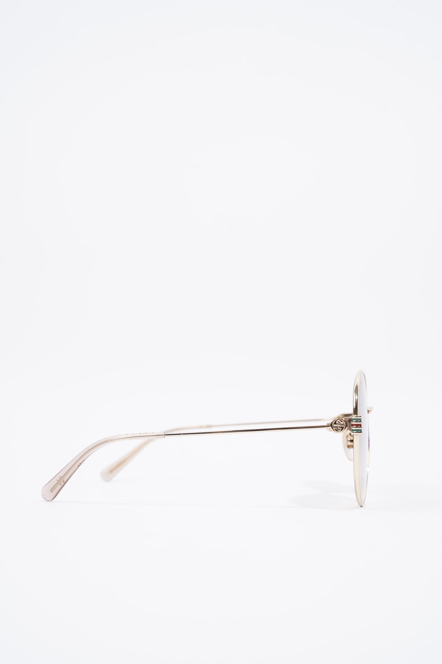 Gucci Oversized Round Sunglasses Gold Base Metal 60mm 17mm