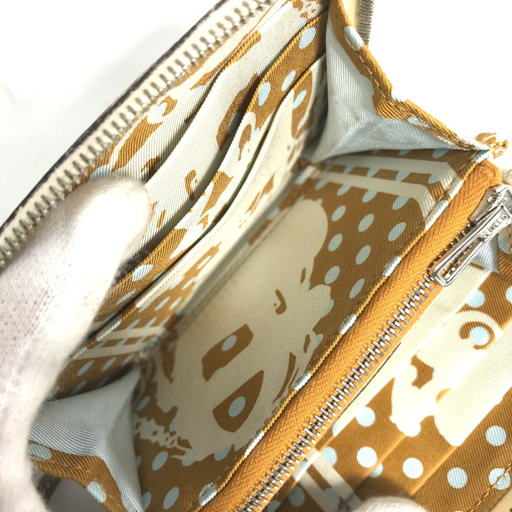 HERMES Coin case Epsom white Silk In Coin Pocket Compact Wallet Azap compact Women Used