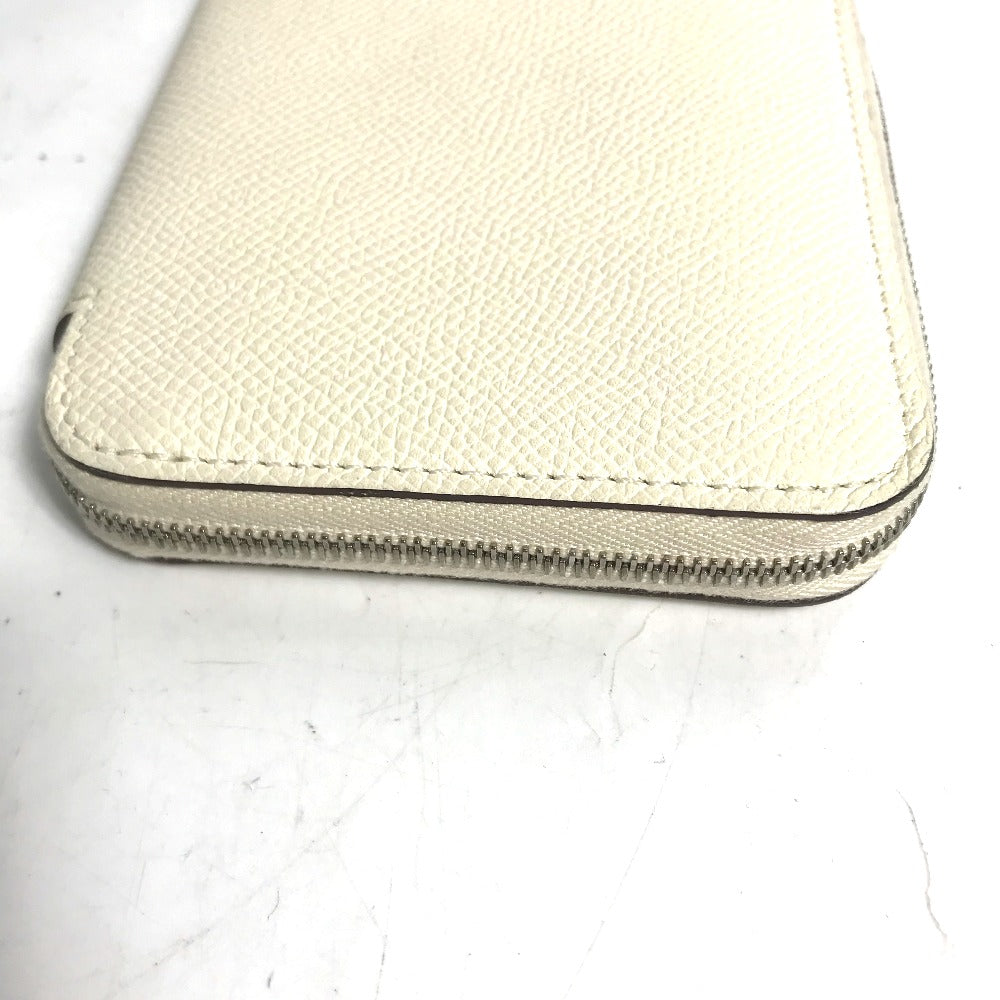 HERMES Coin case Epsom white Silk In Coin Pocket Compact Wallet Azap compact Women Used