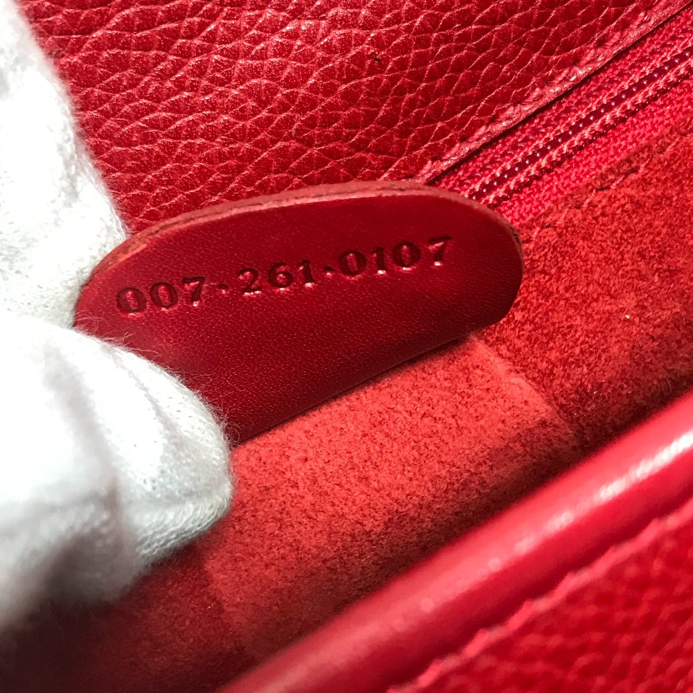 GUCCI Shoulder Bag 007.261.0107 leather Red Old Gucci Interlocking G