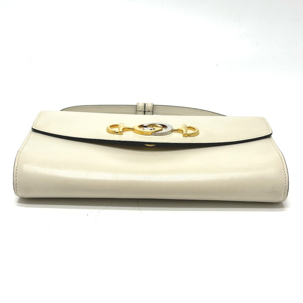 GUCCI Shoulder Bag 572375 leather off white Zumi bag Women Used