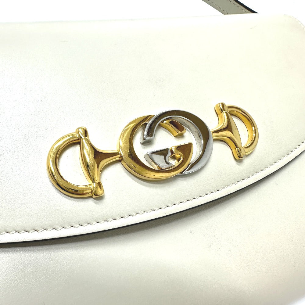 GUCCI Shoulder Bag 572375 leather off white Zumi bag Women Used