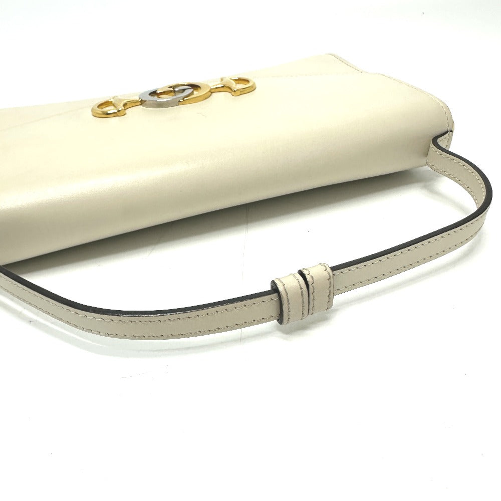 GUCCI Shoulder Bag 572375 leather off white Zumi bag Women Used