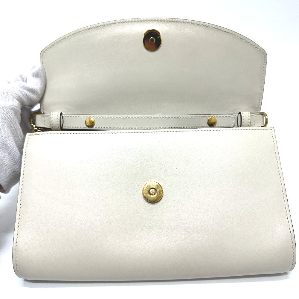 GUCCI Shoulder Bag 572375 leather off white Zumi bag Women Used