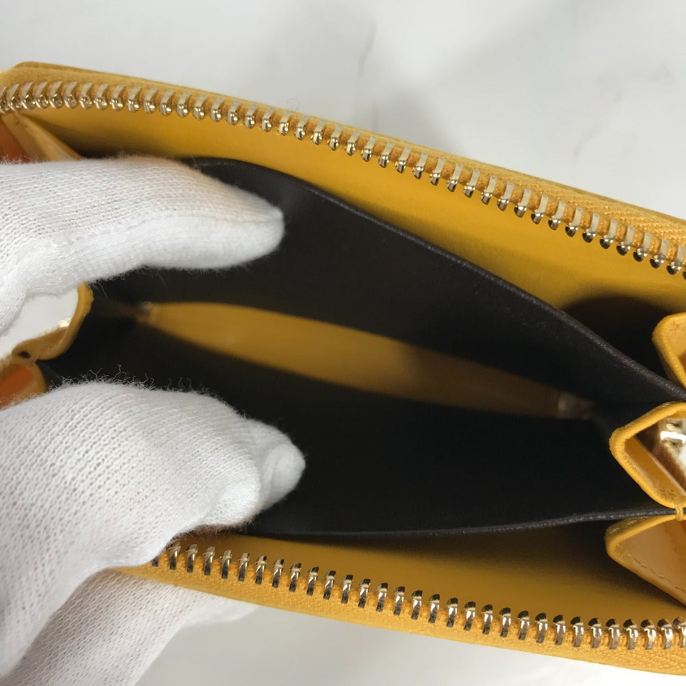 GUCCI Coin case 255452 enamel yellow Sima line Micro Guccisima Women Used