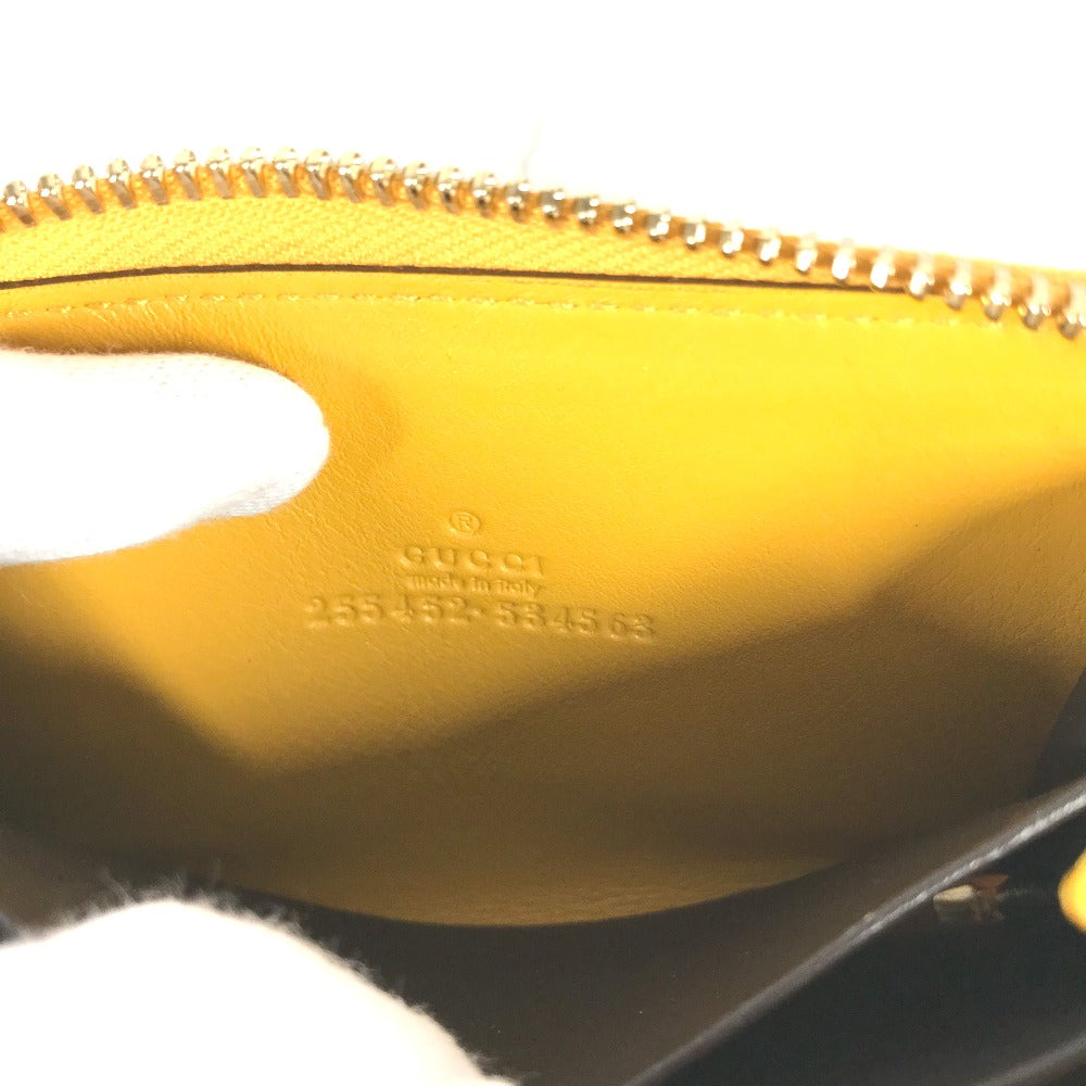 GUCCI Coin case 255452 enamel yellow Sima line Micro Guccisima Women Used