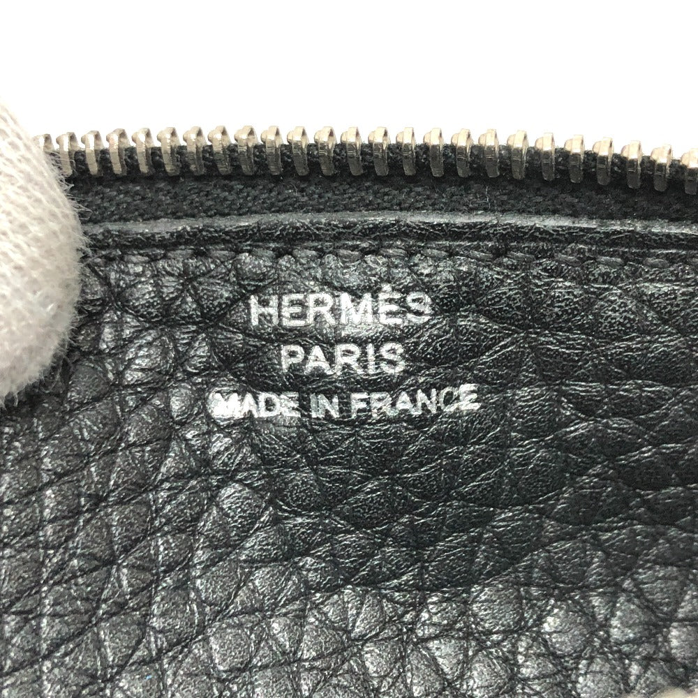 HERMES Long Wallet Purse Togo black Dogon GM Wallet Women Used