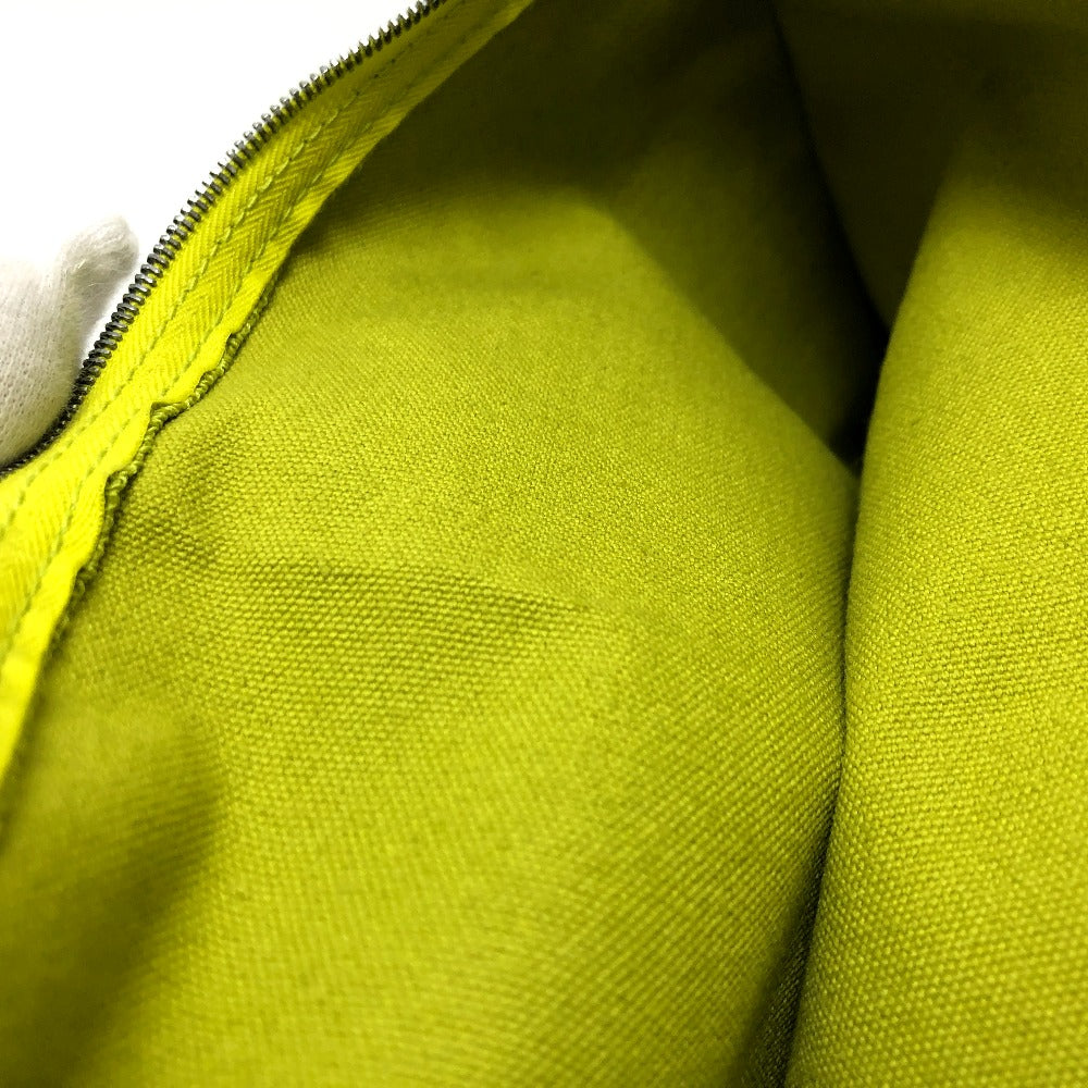 HERMES Pouch canvas Green type Large