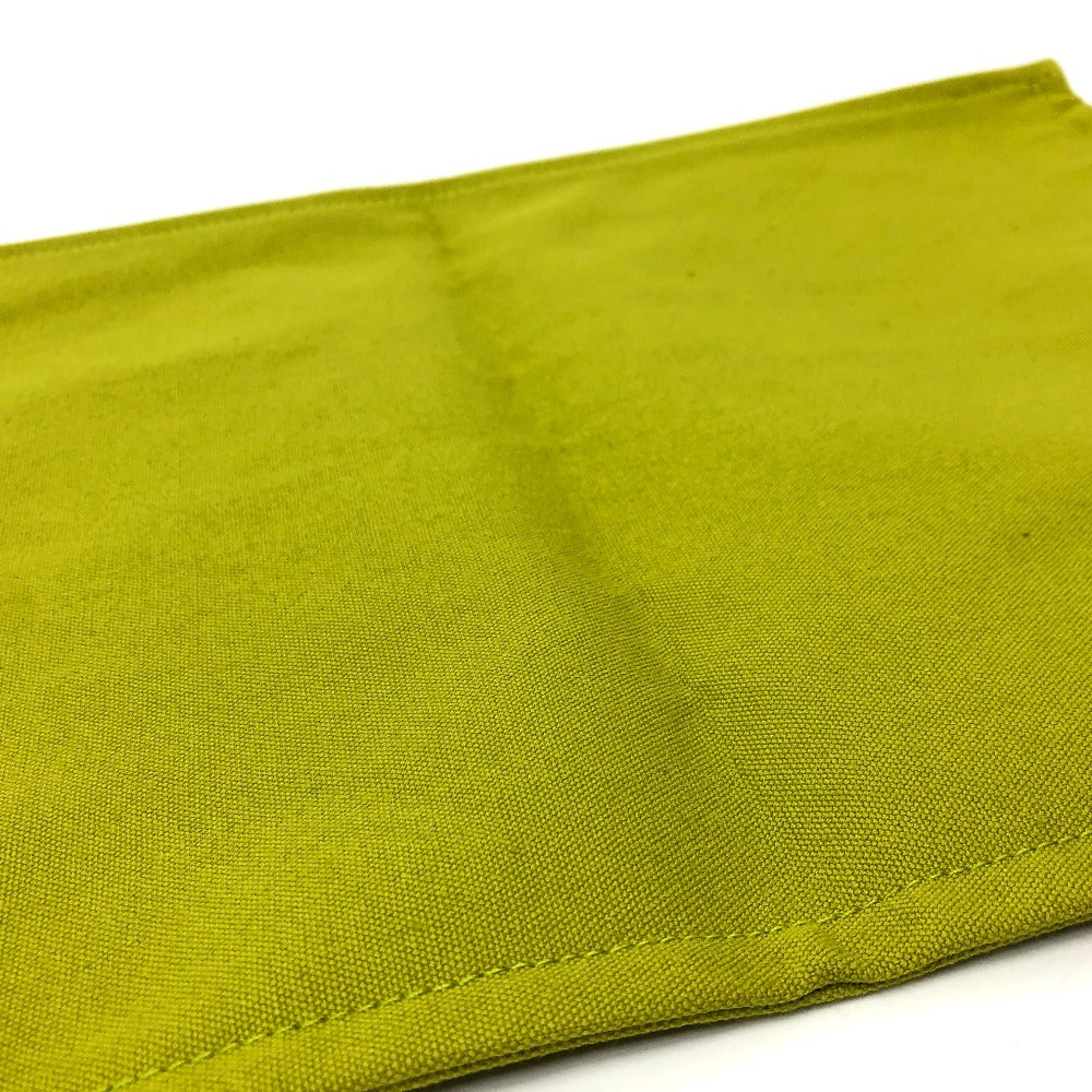 HERMES Pouch canvas Green type Large