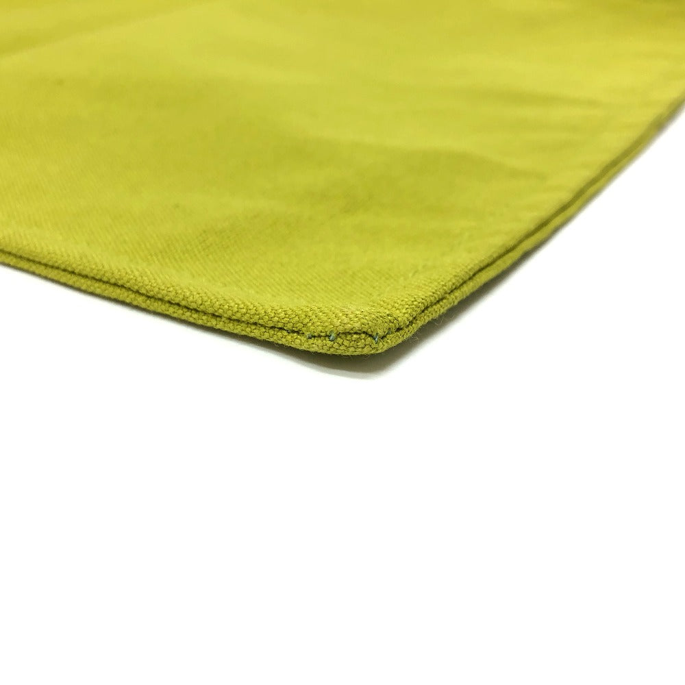 HERMES Pouch canvas Green type Large