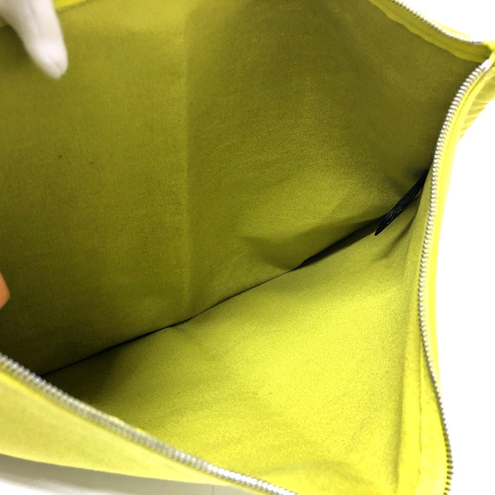 HERMES Pouch canvas Green type Large