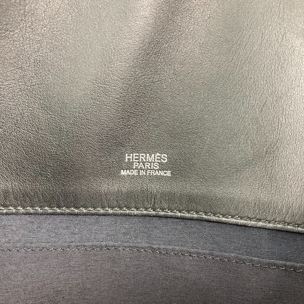 HERMES Tote Bag Toile H, Leather black Sacquibou PM mens Used