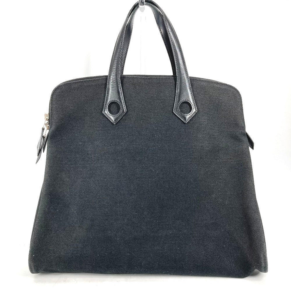 HERMES Tote Bag Toile H, Leather black Sacquibou PM mens Used