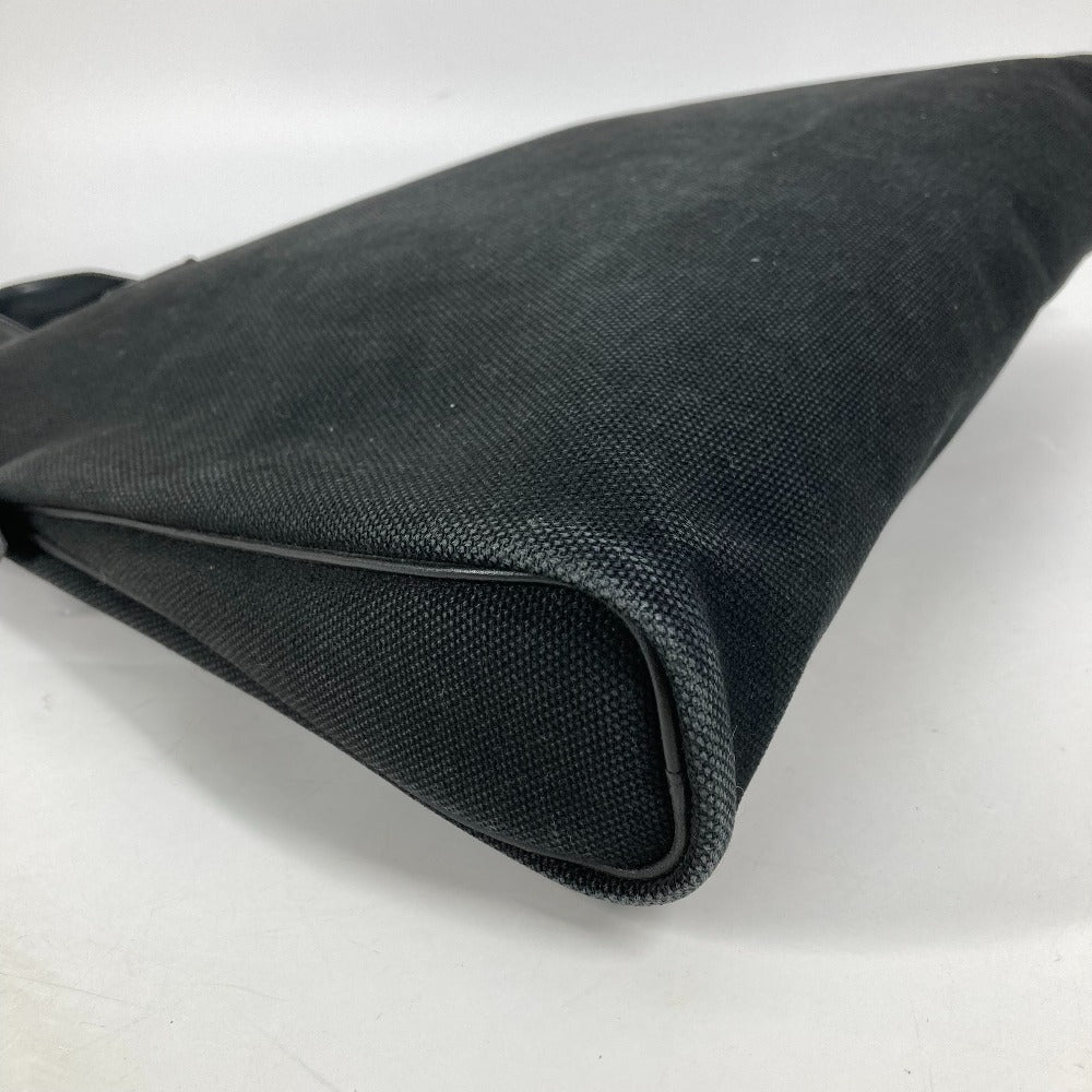 HERMES Tote Bag Toile H, Leather black Sacquibou PM mens Used