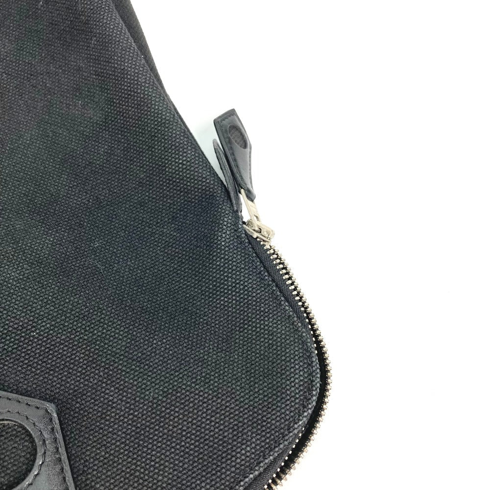 HERMES Tote Bag Toile H, Leather black Sacquibou PM mens Used