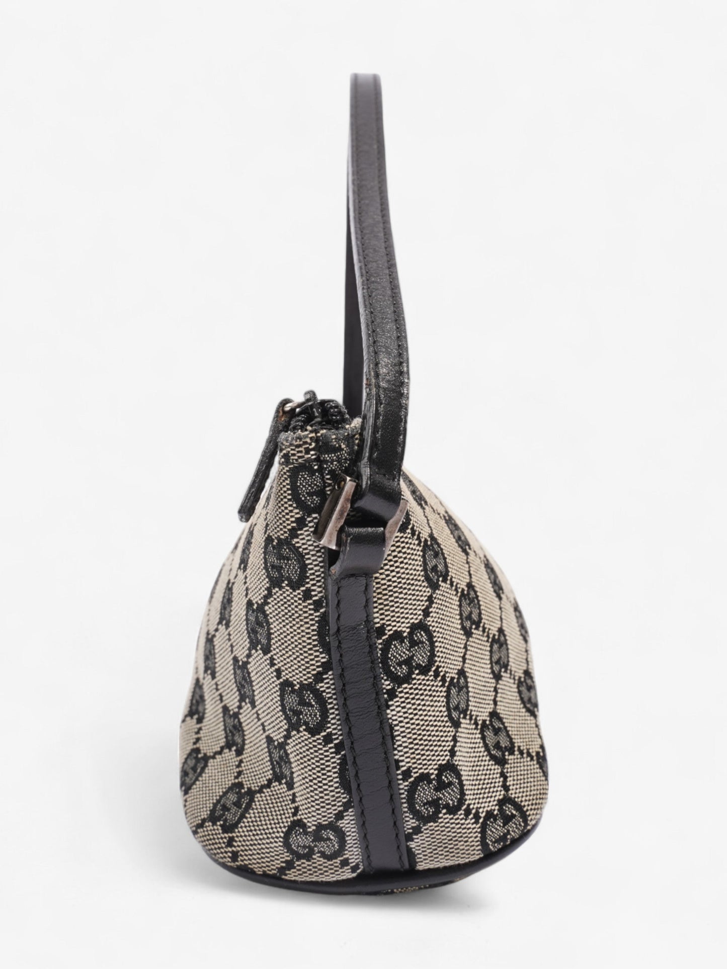 Gucci Boat Pochette GG Supreme / Black Coated Canvas
