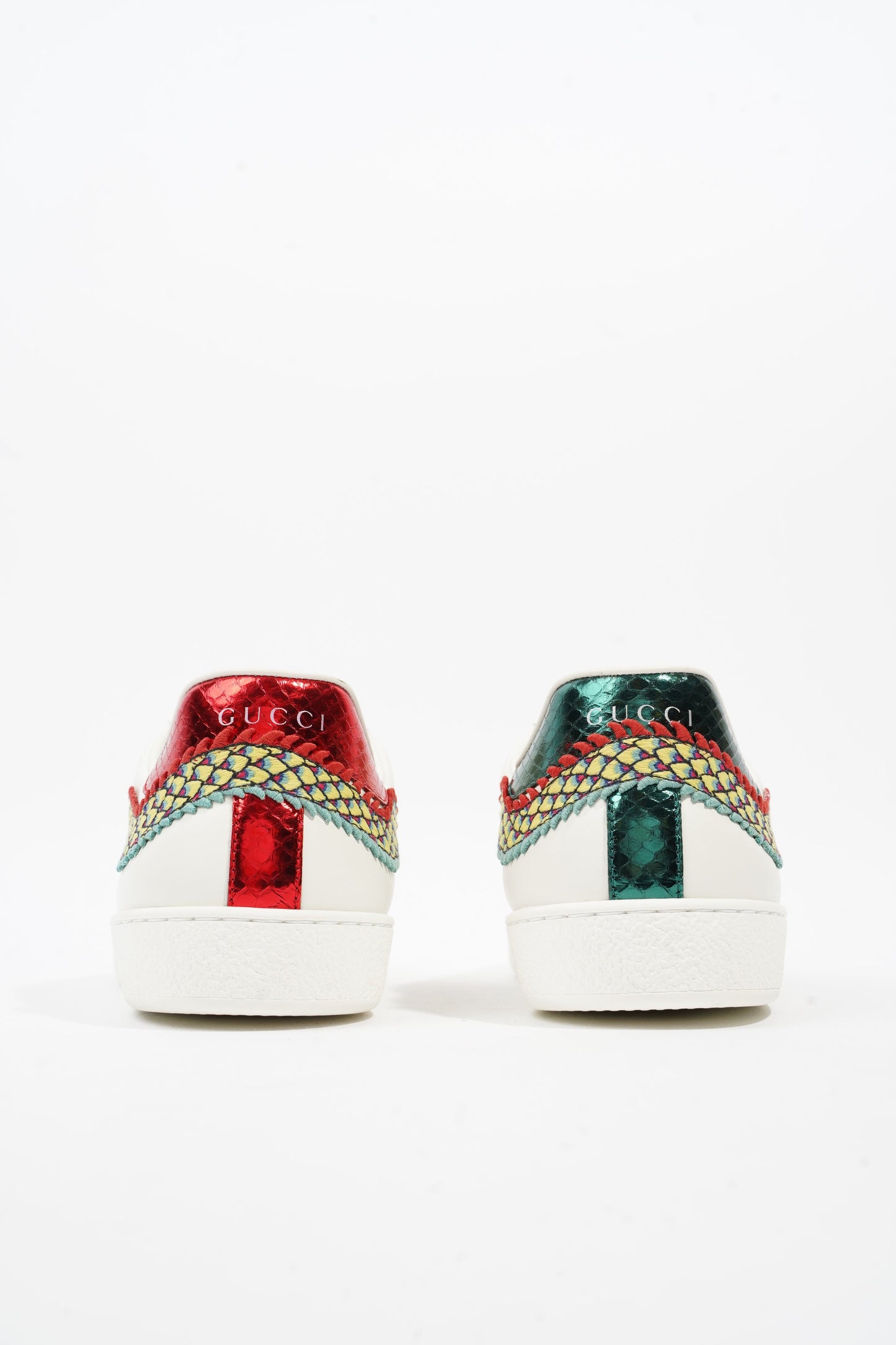 Gucci Ace Dragon White / Green / Red Leather EU 43 UK 9