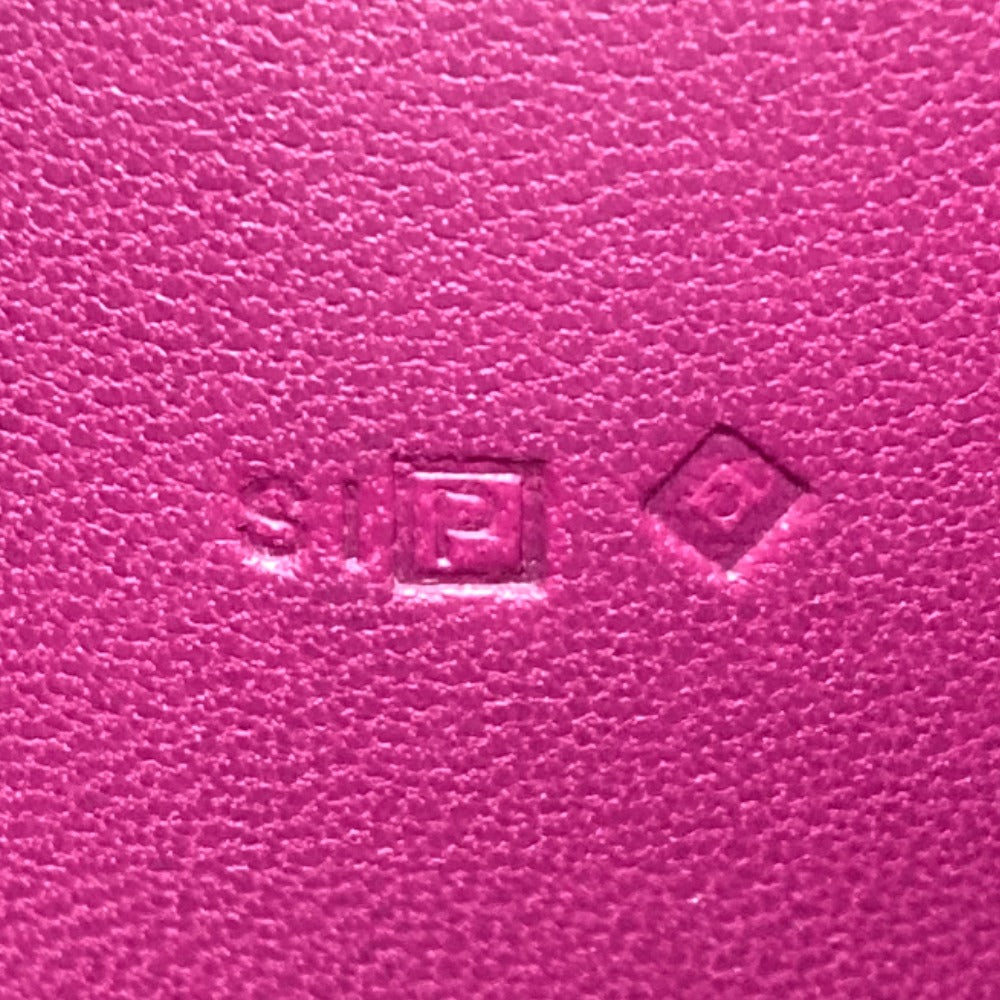 HERMES Folded wallet Taurillon Clemence Purple type Dogon GM unisex(Unisex) Used