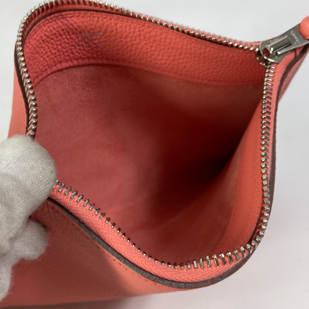 HERMES Pouch Togo pink Bazaar Mini PM Women Used