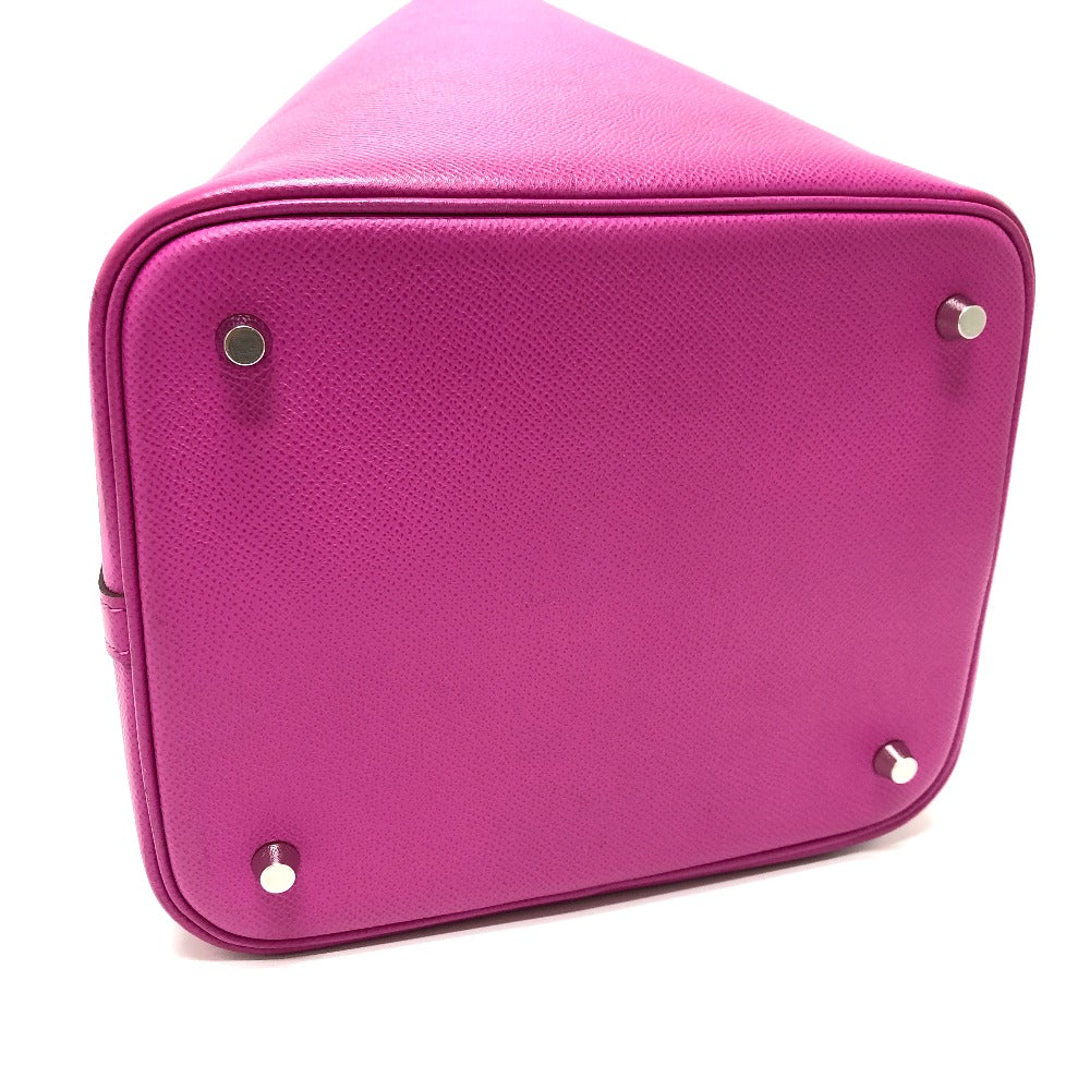 HERMES Handbag Epsom Purple type Picotin Lock MM Tressage Women Used
