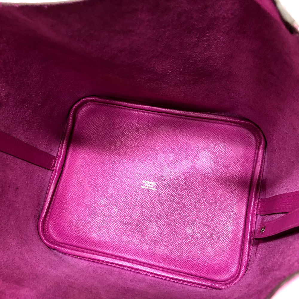 HERMES Handbag Epsom Purple type Picotin Lock MM Tressage Women Used