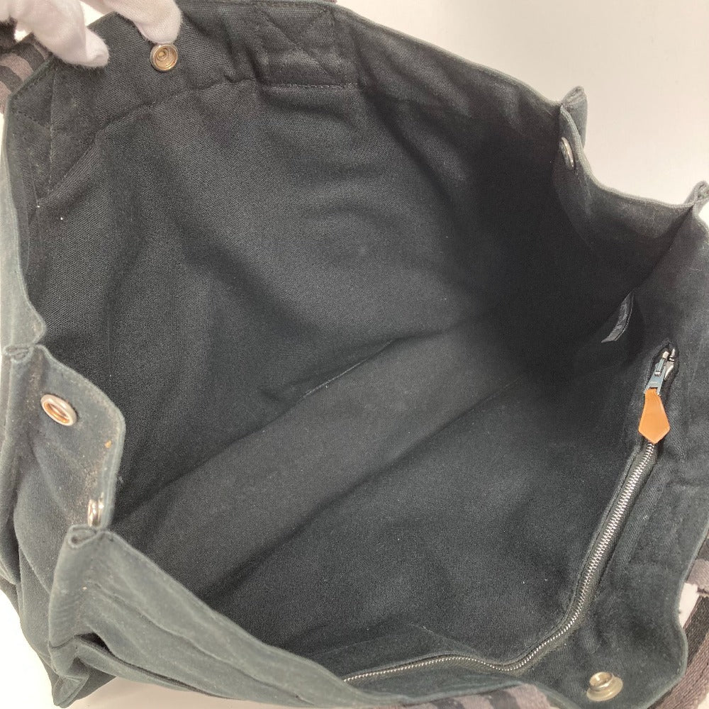 HERMES Tote Bag canvas black Fool Toe MM Women Used
