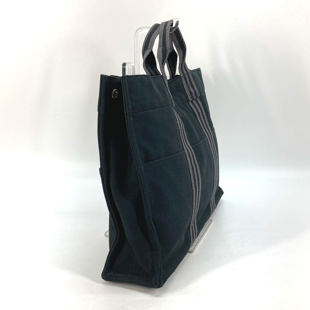HERMES Tote Bag canvas black Fool Toe MM Women Used