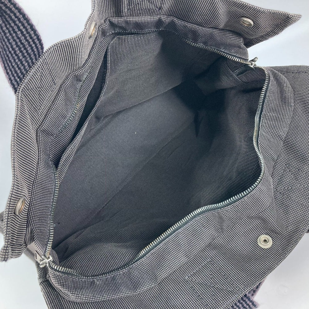 HERMES Tote Bag canvas gray Her Line MM