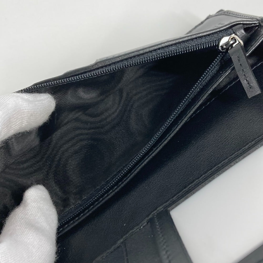 GUCCI Long Wallet Purse 544479 Sima leather black Micro Guccisima GG mens Used