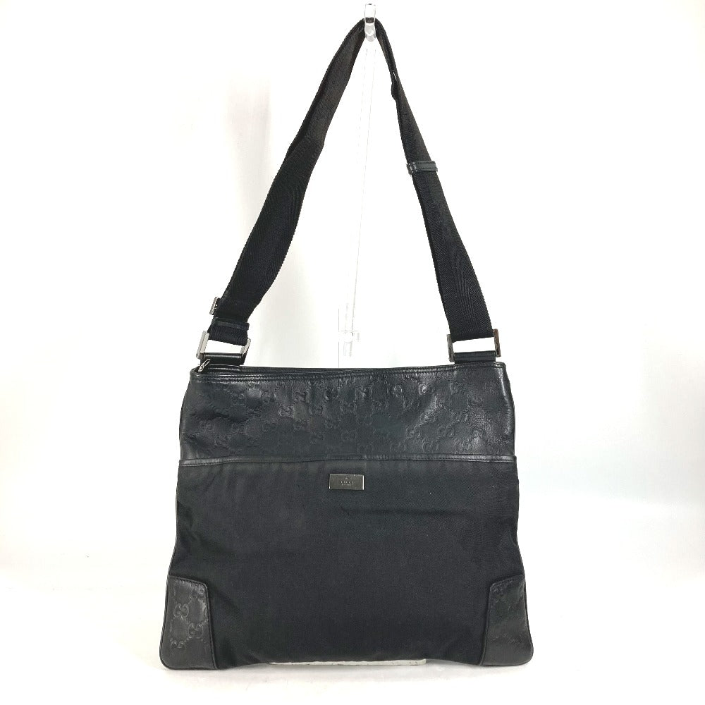 GUCCI Shoulder Bag 161822 Leather, Nylon black Guccisima GG mens Used