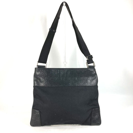 GUCCI Shoulder Bag 161822 Leather, Nylon black Guccisima GG mens Used
