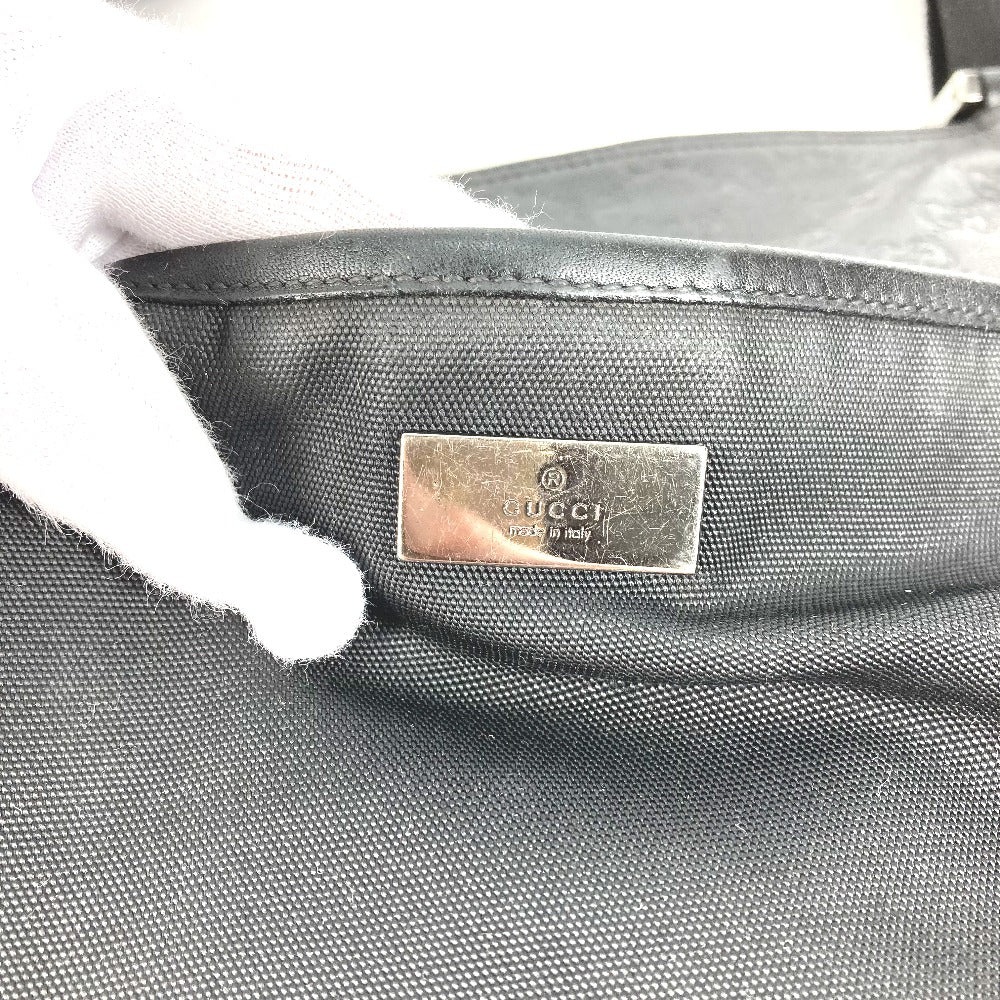 GUCCI Shoulder Bag 161822 Leather, Nylon black Guccisima GG mens Used