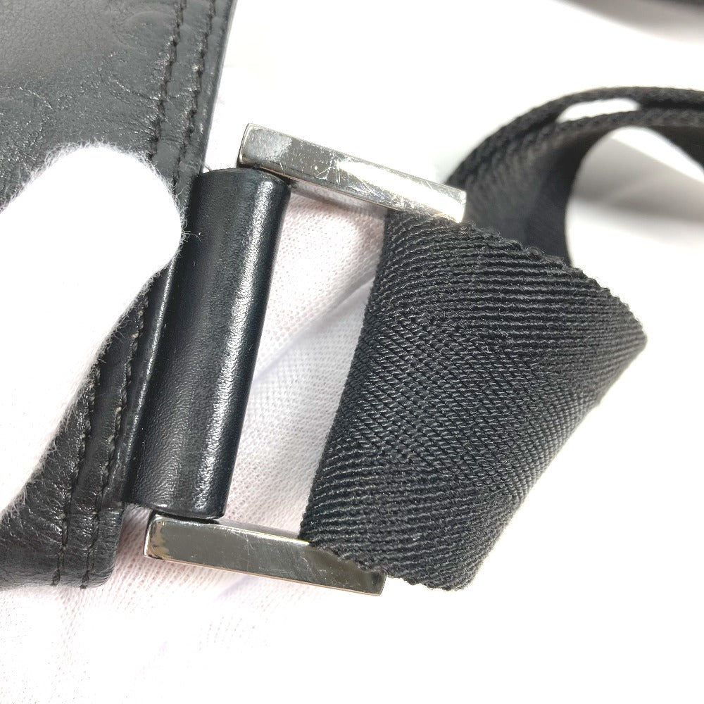 GUCCI Shoulder Bag 161822 Leather, Nylon black Guccisima GG mens Used