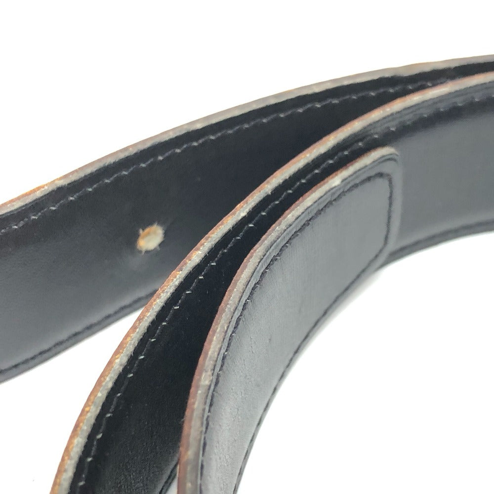 HERMES belt Boxcalf, Epsom Brown Punching H logo Women 65 Used