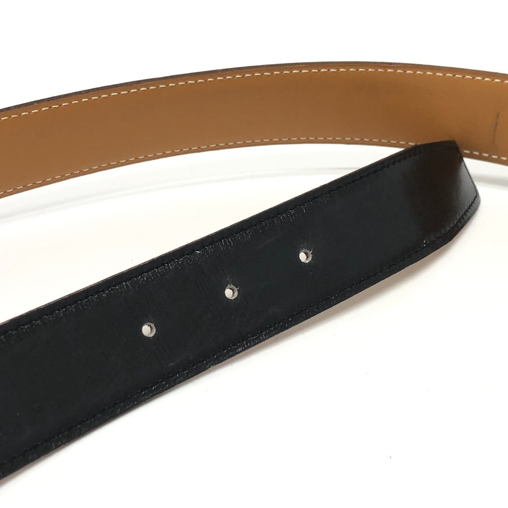 HERMES belt Box scarf black Punching H logo Women 70 Used