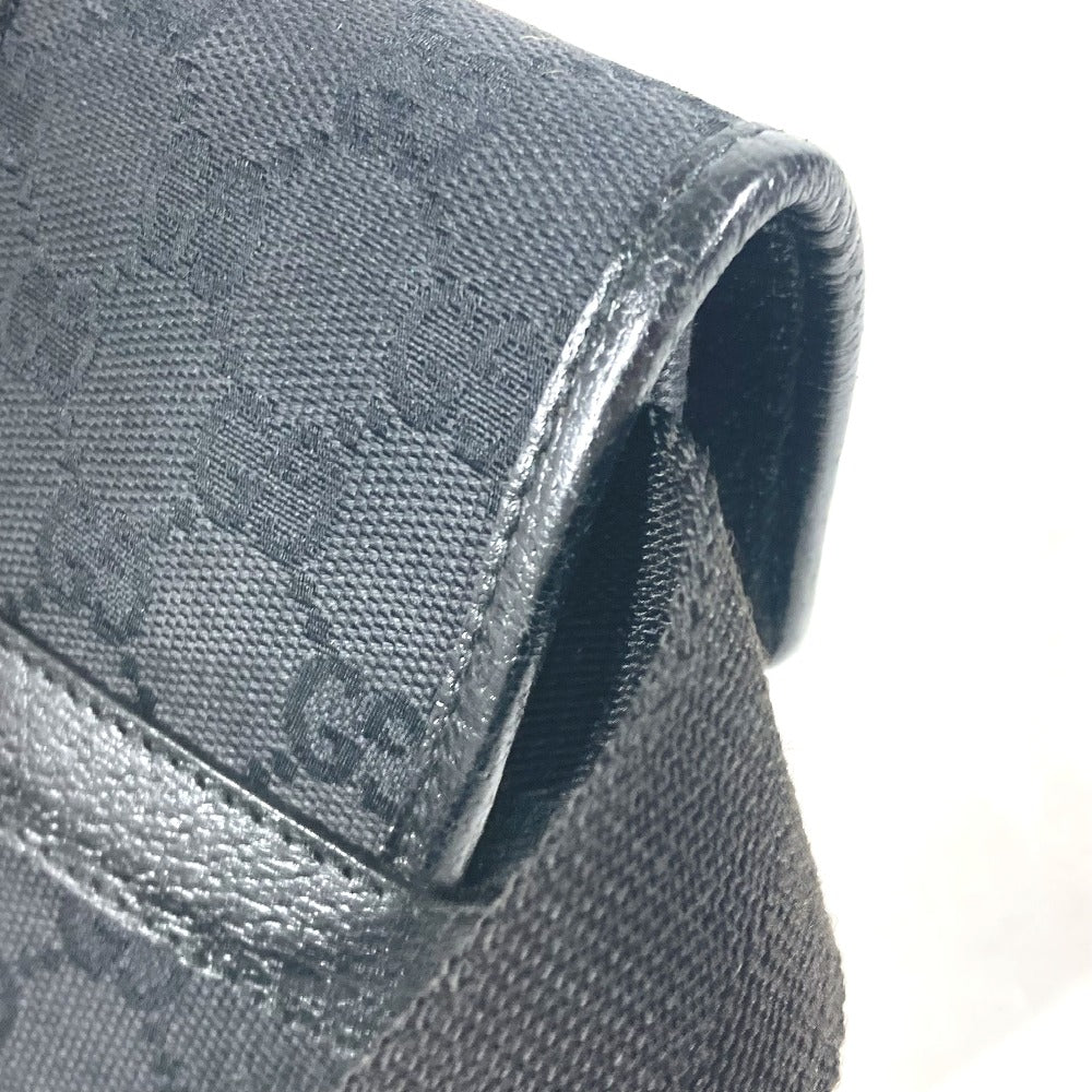 GUCCI Sling bag 131236 GG canvas / leather black cross GG