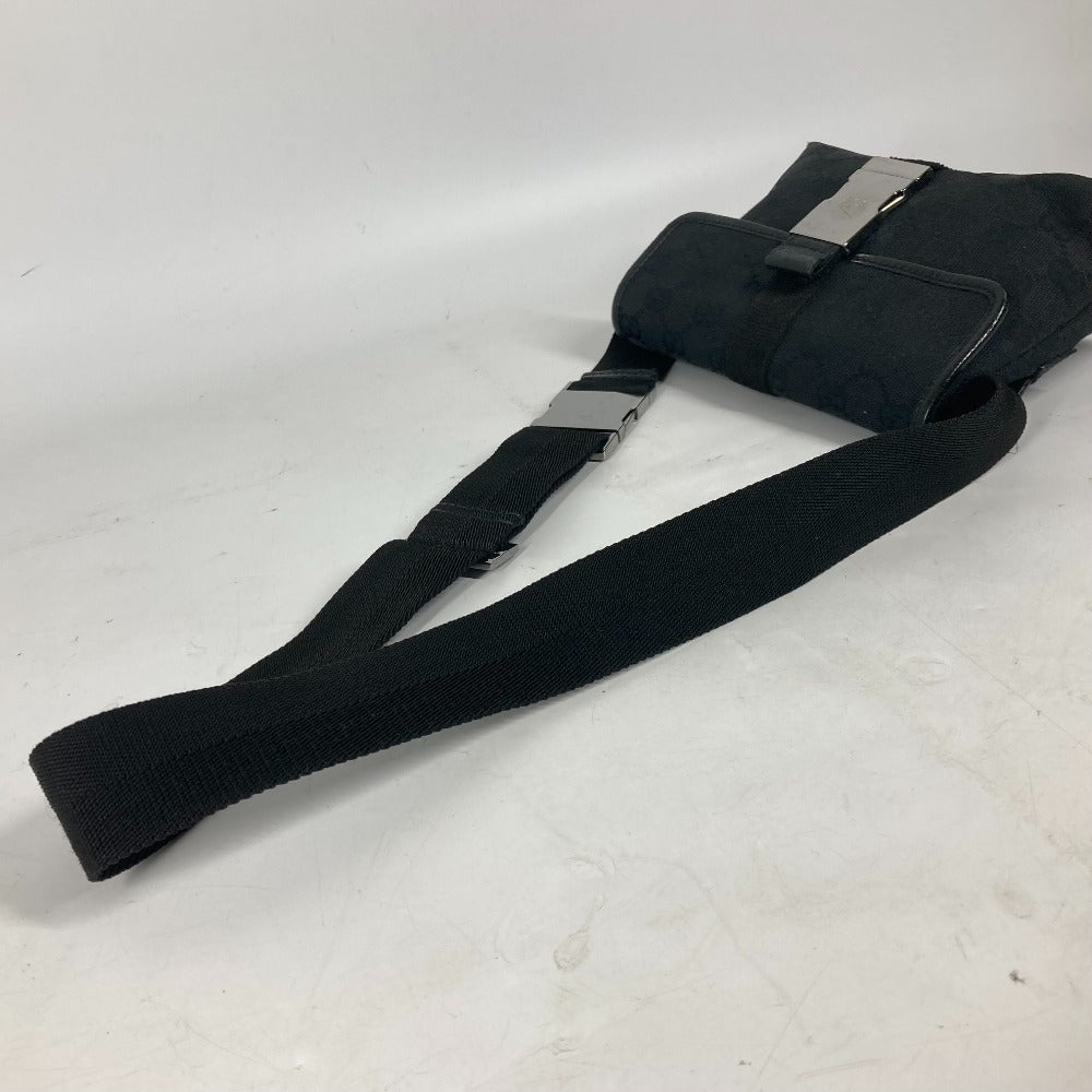 GUCCI Sling bag 131236 GG canvas / leather black cross GG