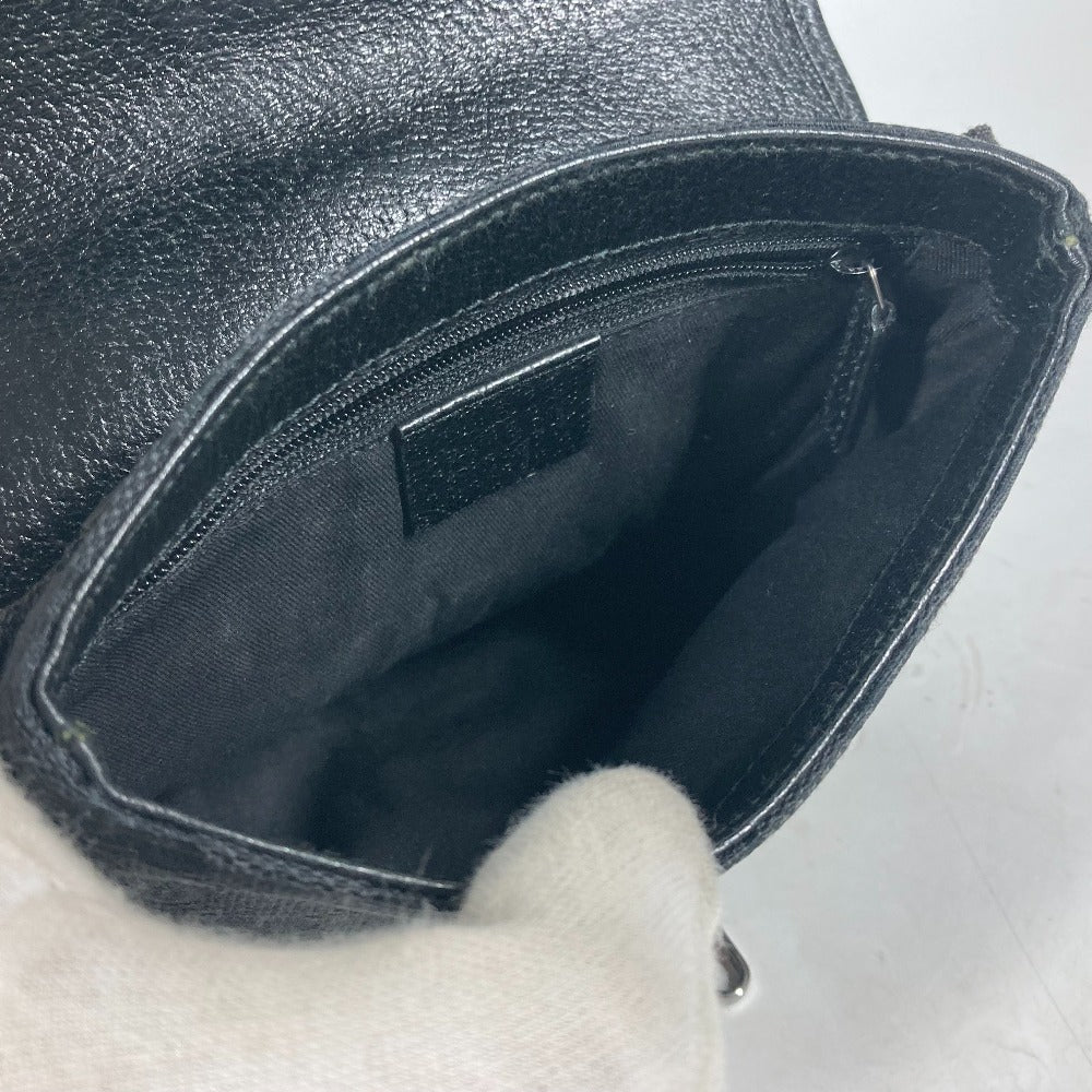 GUCCI Sling bag 131236 GG canvas / leather black cross GG