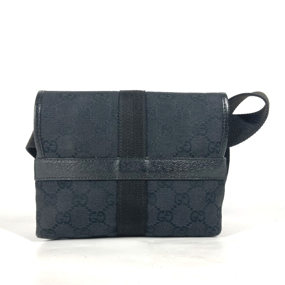 GUCCI Sling bag 131236 GG canvas / leather black cross GG