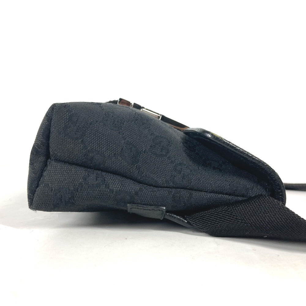 GUCCI Sling bag 131236 GG canvas / leather black cross GG