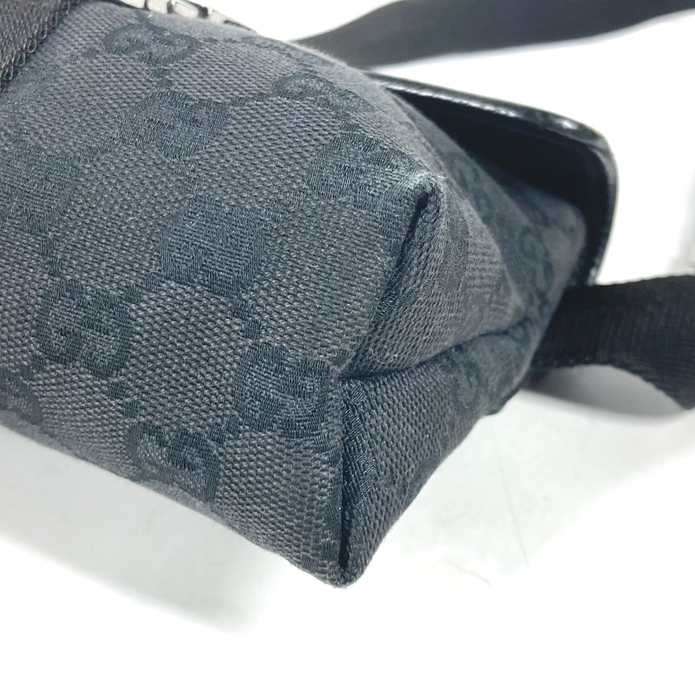 GUCCI Sling bag 131236 GG canvas / leather black cross GG