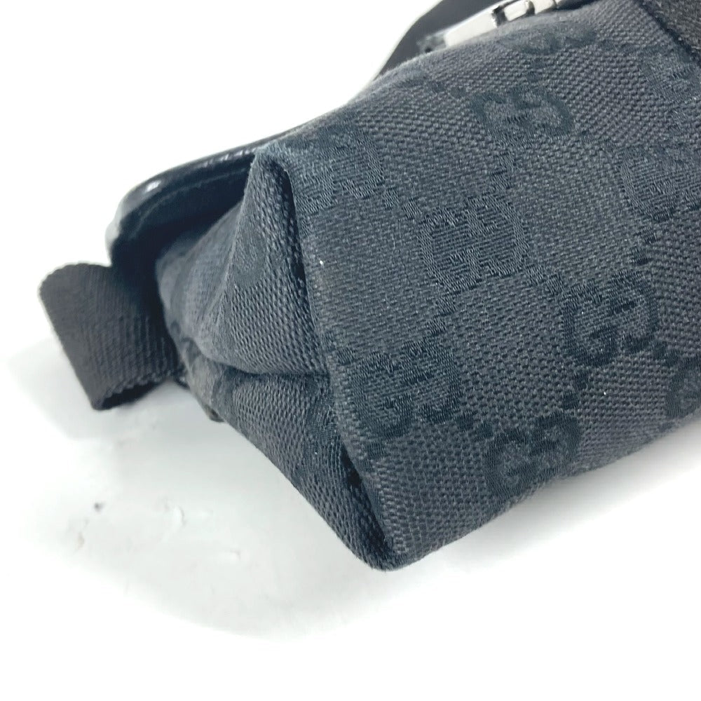 GUCCI Sling bag 131236 GG canvas / leather black cross GG