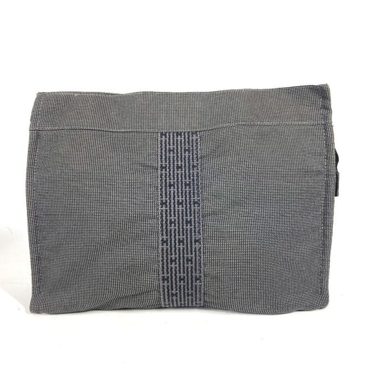 HERMES Clutch bag canvas gray Her Line Pouch MM Women Used