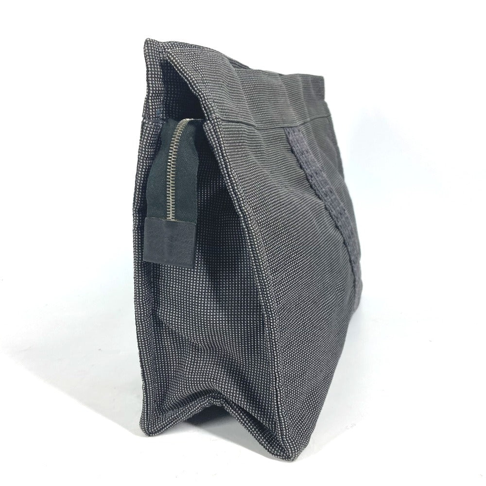 HERMES Clutch bag canvas gray Her Line Pouch MM Women Used