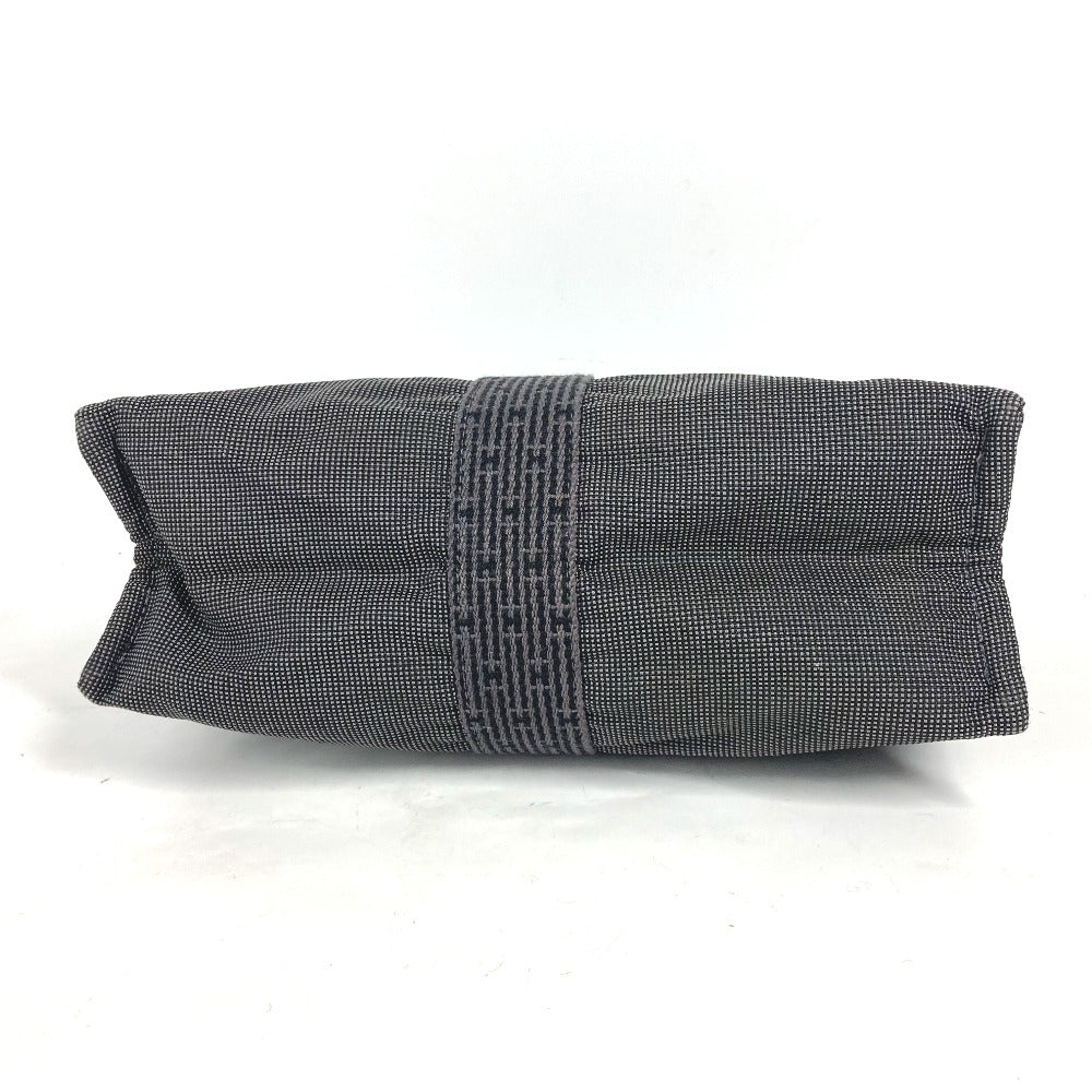HERMES Clutch bag canvas gray Her Line Pouch MM Women Used