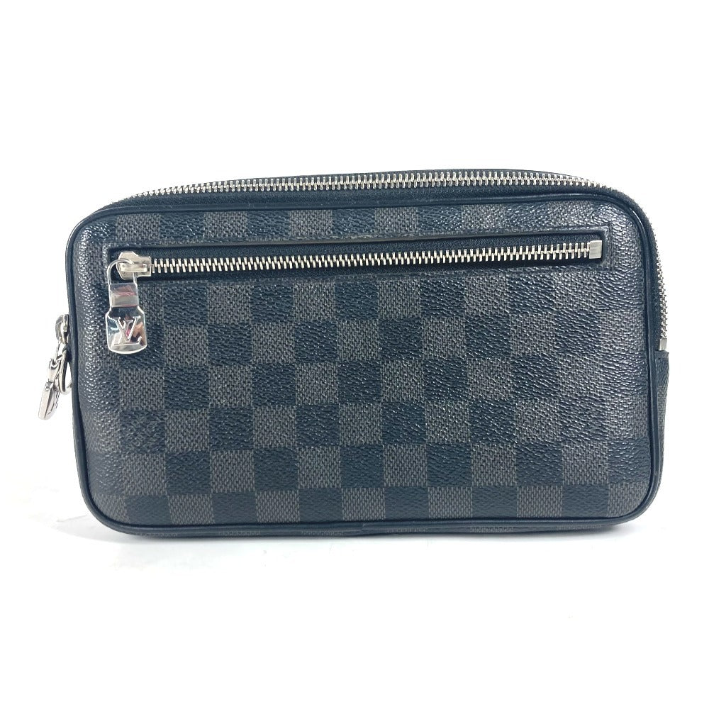 LOUIS VUITTON business bag N60182 Damier Grafitto Canvas black Damier Grafitte Alpha clutch unisex(Unisex) Used